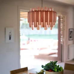 LZF LAMPS Bæredygtige Lamper>LZF Maruja træ-pendellampe, rosa
