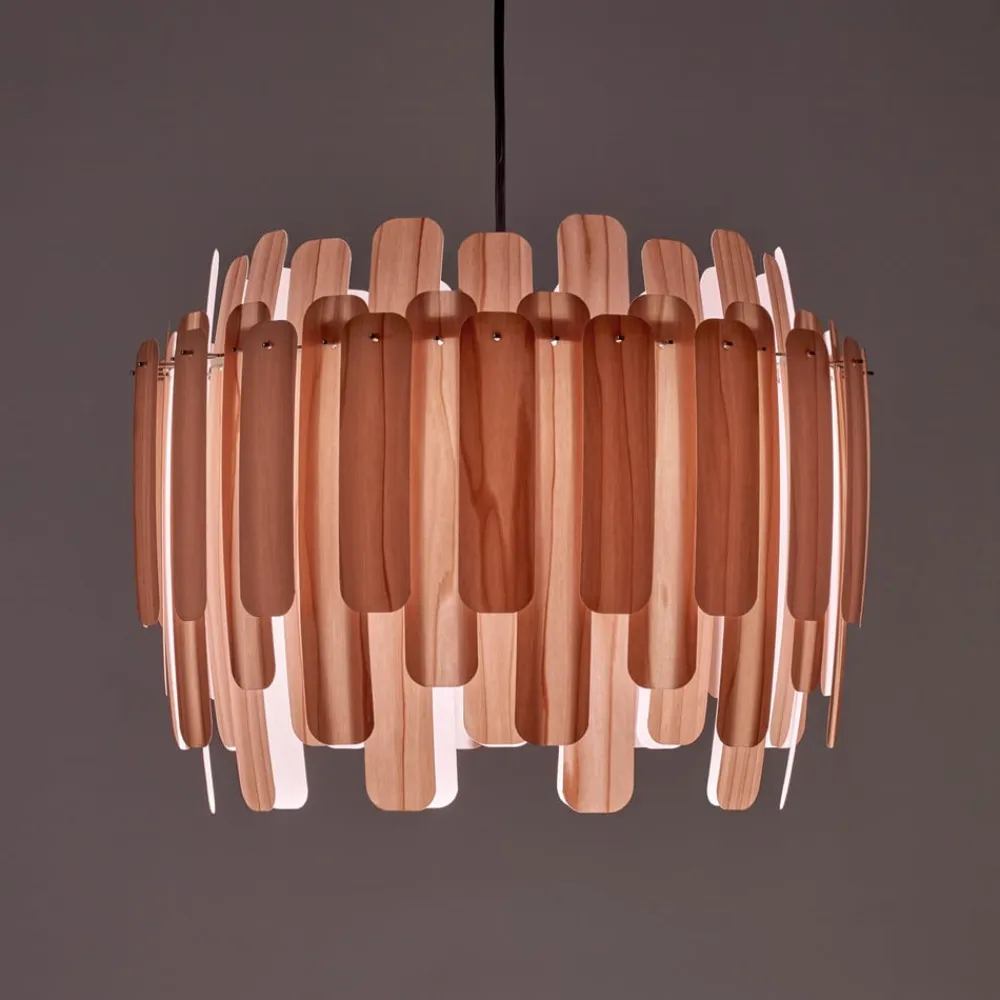 LZF LAMPS Bæredygtige Lamper>LZF Maruja træ-pendellampe, rosa