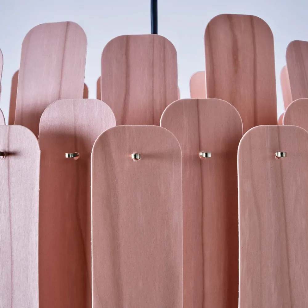 LZF LAMPS Bæredygtige Lamper>LZF Maruja træ-pendellampe, rosa