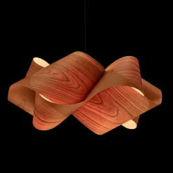 LZF LAMPS Pendellamper>LZF Swirl vedhæng, kabel sort Ø 54cm kirsebærtræ