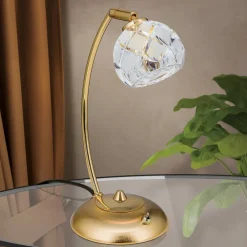 ORION Bordlamper>Maderno bordlampe med blykrystal, guld