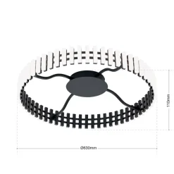 Mansion LED-loftslampe, sort og hvid Ø 63 cm^ORION Online