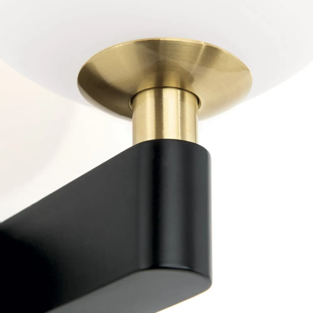 Mara væglampe, sort, glas, 17,5 cm høj, G9, IP44^ORION Sale