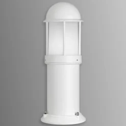 LCD Marco sokkellampe af aluminium, hvid