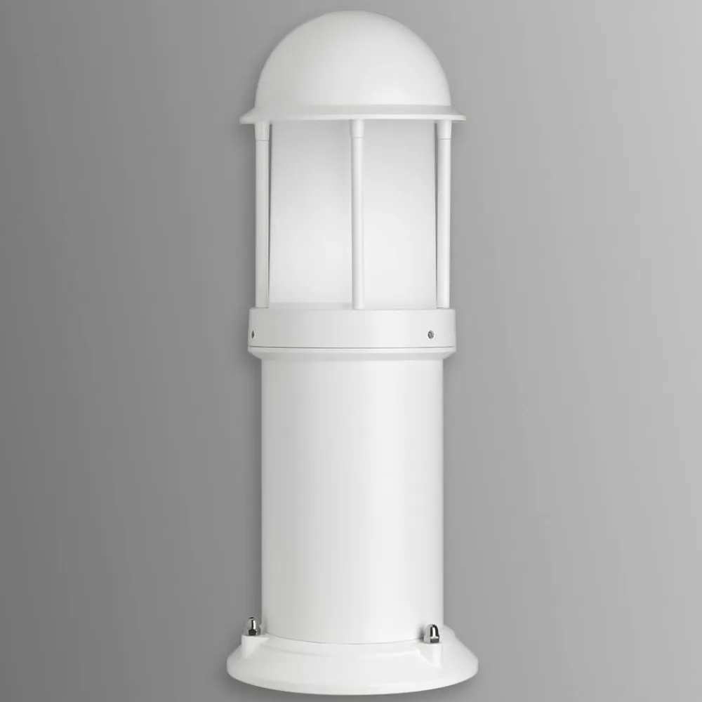 LCD Marco sokkellampe af aluminium, hvid