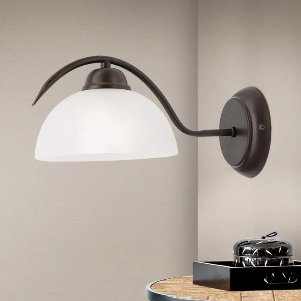 ORION Marco væglampe med alabasterglas