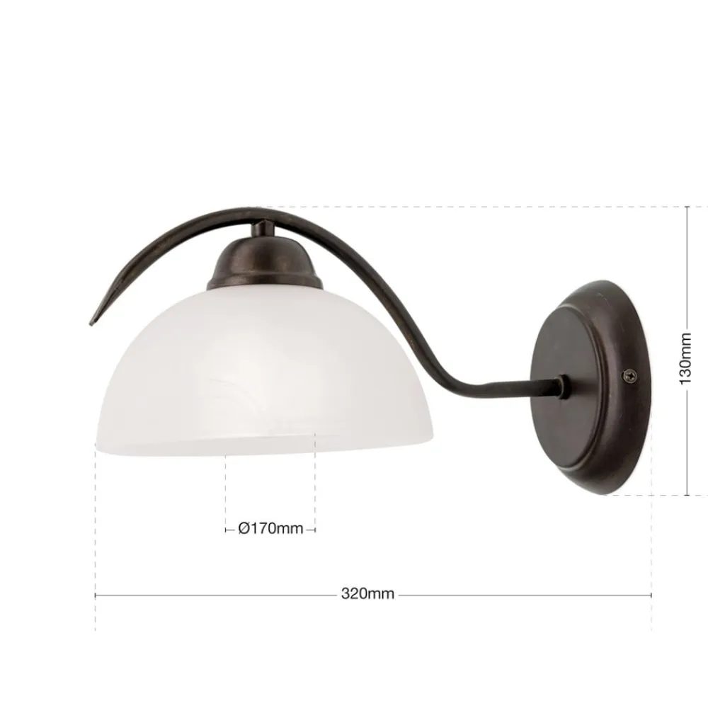 ORION Marco væglampe med alabasterglas