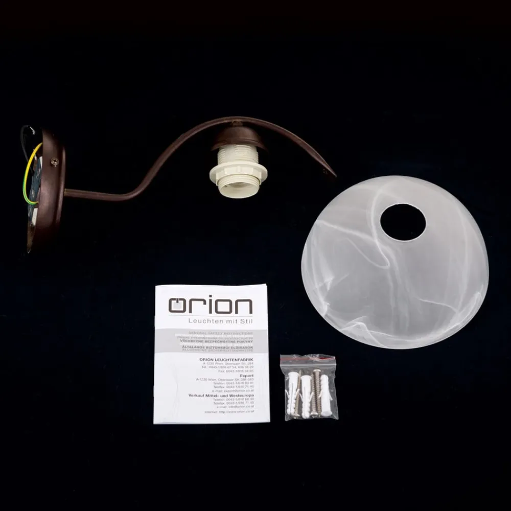 ORION Marco væglampe med alabasterglas