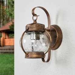 ORION Margerite udendørs væglampe med blæst glas