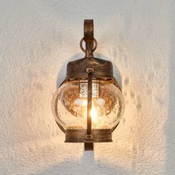 ORION Margerite udendørs væglampe med blæst glas