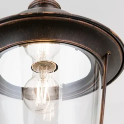 Mariella udendørs hængelampe, sort-kobber, metal^ORION Discount