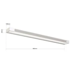 Marilyn LED-spejllampe, hvid, drejbar 90 cm^ORION Best