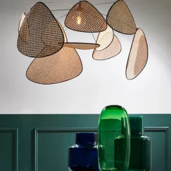 hængelampe Screen XL, 60 cm, natur, rattan^MARKET SET Sale