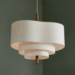 MARKET SET Pendellamper>Pebble tekstil-hængelampe creme Ø 58 cm