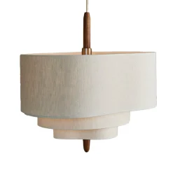 MARKET SET Pendellamper>Pebble tekstil-hængelampe creme Ø 58 cm