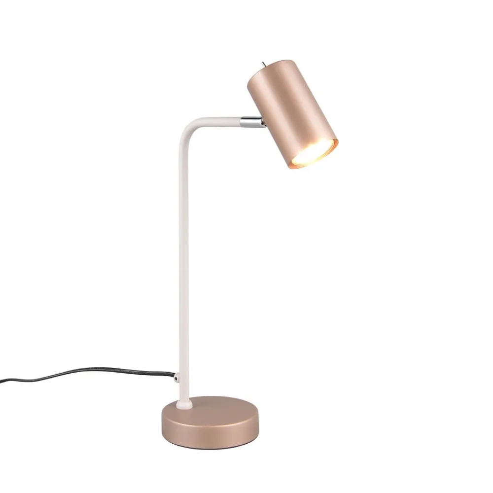 Marley bordlampe, brun/lysegrå, højde 45 cm, metal^Trio Lighting Clearance