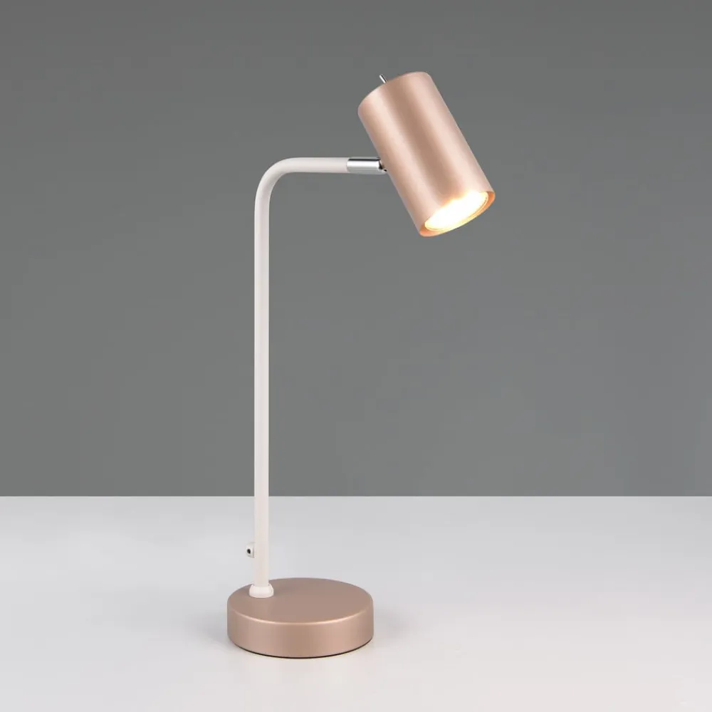 Marley bordlampe, brun/lysegrå, højde 45 cm, metal^Trio Lighting Clearance