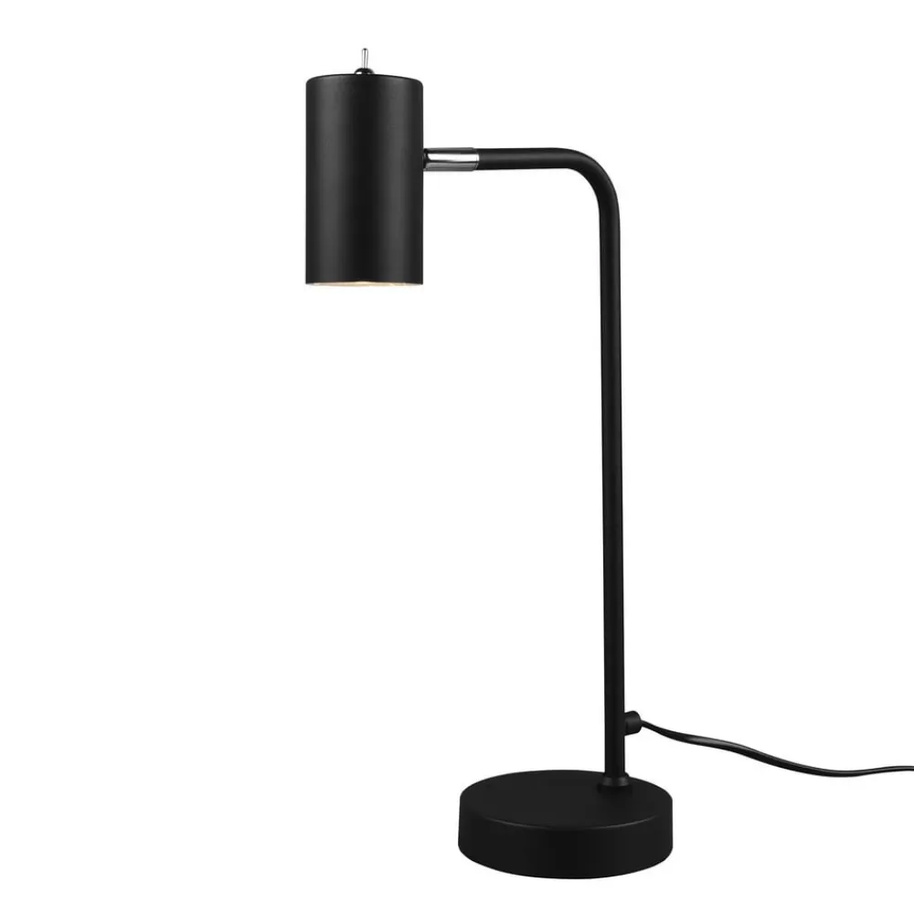 Trio Lighting Arbejdsrum/Kontor|Bordlamper>Marley bordlampe, sort, højde 45 cm, metal