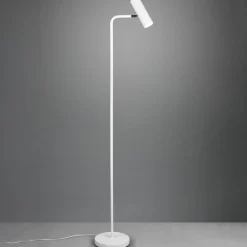 Trio Lighting Marley gulvlampe, hvid, højde 151 cm, metal
