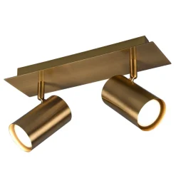 Trio Lighting Marley loftspot, antik messing, 2 lyskilder