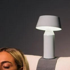 Bicoca LED-bordlampe, batteri, perlehvid^MARSET Hot