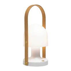 MARSET Bordlamper>FollowMe LED-bordlampe, hvid eg, højde 29 cm