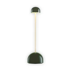 LED-batteridrevet bordlampe Sips, grøn/guld, 31 cm, stål^MARSET