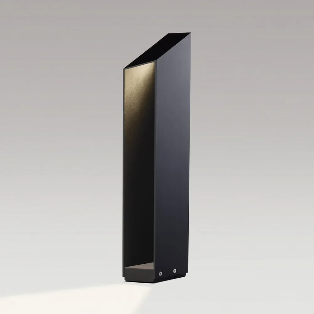 MARSET Sokkellamper>LED-sokkellampe Domus, højde 55 cm, sort, aluminium