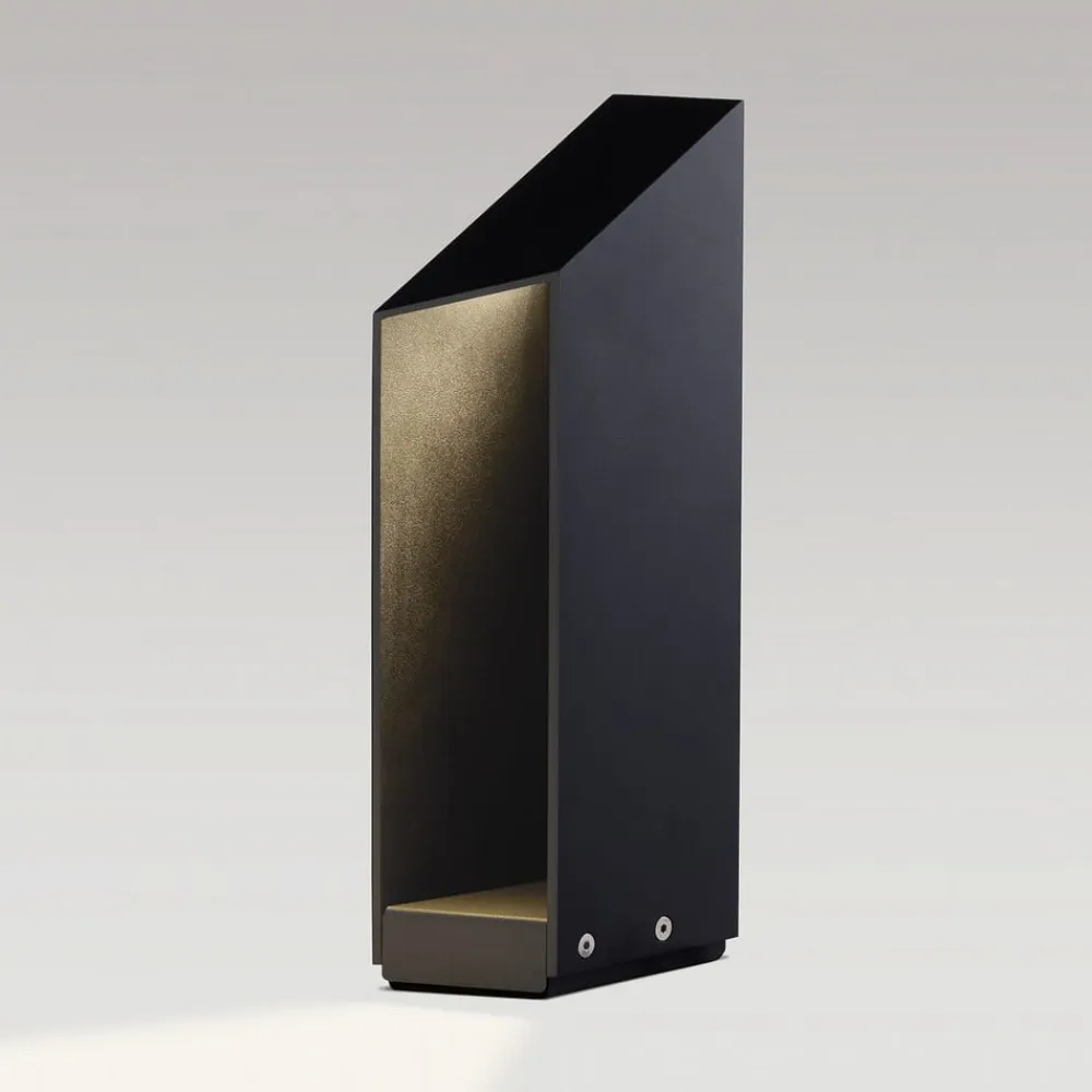 MARSET LED-sokkellampe Domus, højde 37 cm, sort, aluminium