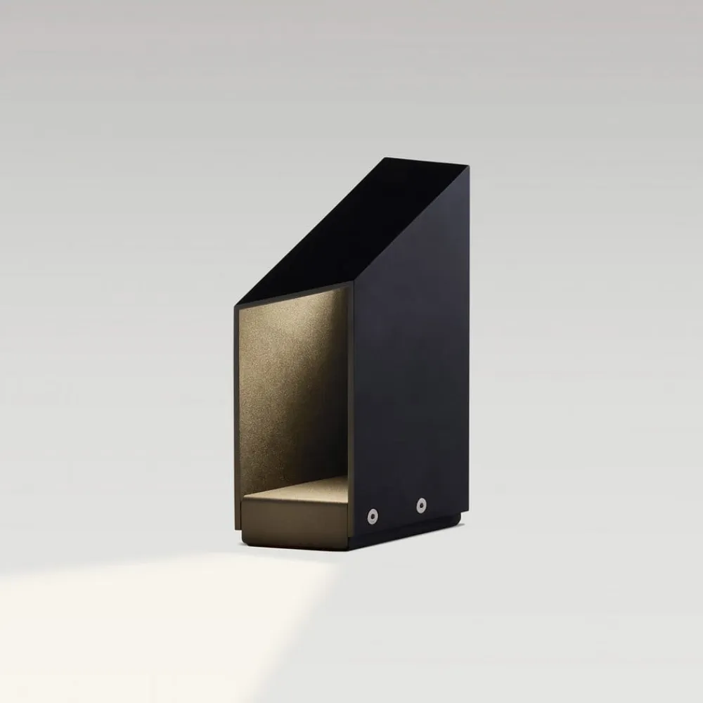 MARSET LED-sokkellampe Domus, højde 26 cm, sort, aluminium