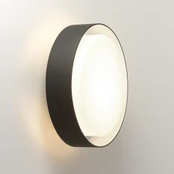 MARSET Plaff-on! Udendørs væglampe, IP54, Ø33cm