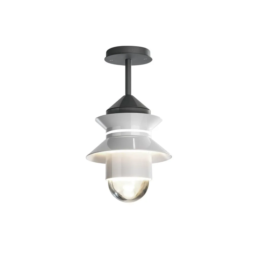 MARSET Santorini udendørs loftslampe, IP65, hvid