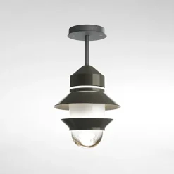 MARSET Santorini udendørs loftslampe, IP65, grå