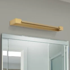 ORION Marylin væglampe til badeværelset, længde 60 cm, guld, aluminium