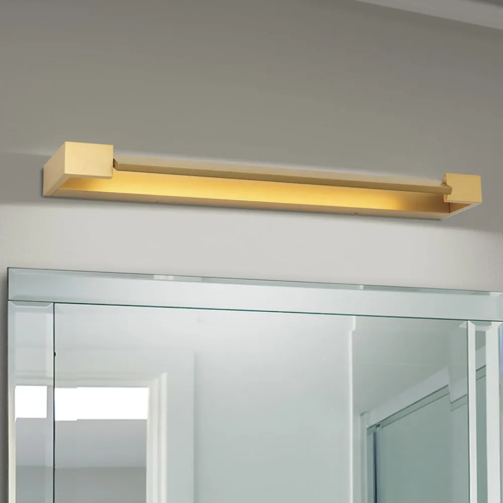 ORION Marylin væglampe til badeværelset, længde 60 cm, guld, aluminium