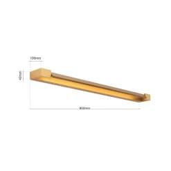 ORION Marylin væglampe til badeværelset, længde 90 cm, guld, aluminium