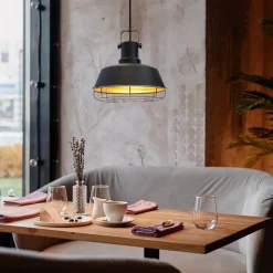 ROYALTECH Pendellamper>Mason hængelampe, sort, Ø 41 cm, metal, E27