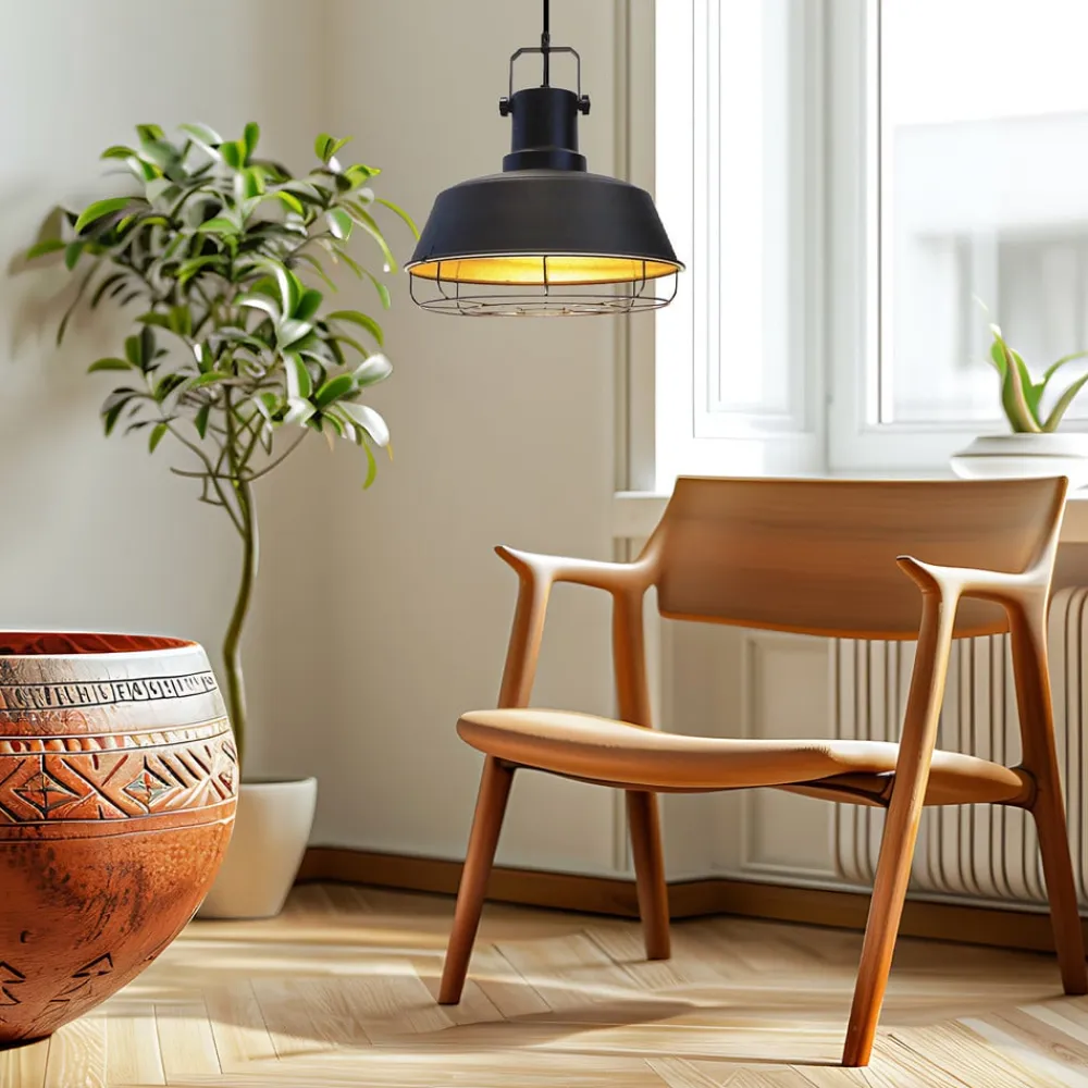 ROYALTECH Pendellamper>Mason hængelampe, sort, Ø 41 cm, metal, E27