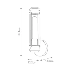 HINKLEY Væg- Og Spejllamper>Masthead væglampe til badeværelset, krom, 1 lyskilde, højde 35 cm, IP44