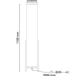 Matilda gulvlampe med stofskærm i hør-look^Näve Hot