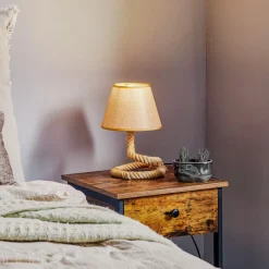 ONLI Mauli bordlampe lavet af reb og stof