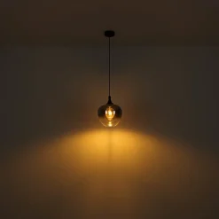 Maxy hængelampe, Ø 48 cm, røggrå, glas, 3 lyskilder.^Globo Outlet