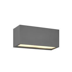 Trio Lighting Mayenne udendørs væglampe, antracit, up- & downlight, kantet