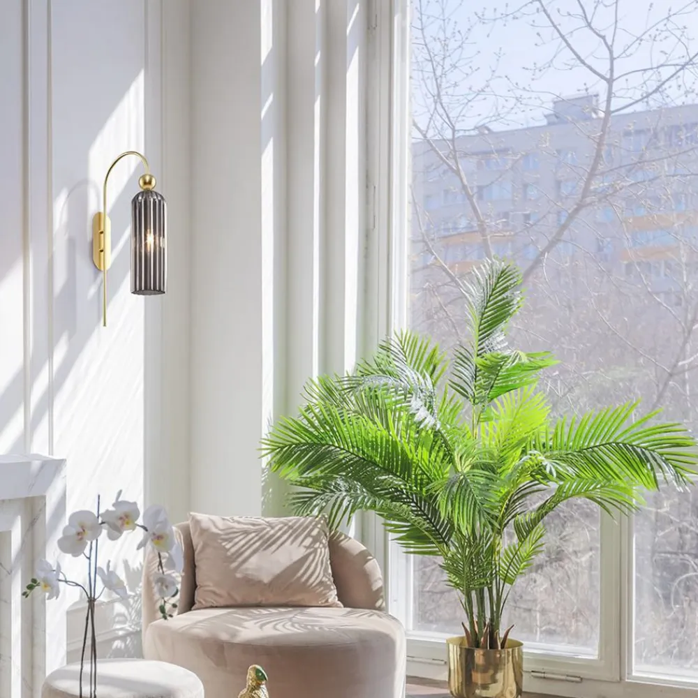 Maytoni Arbejdsrum/Kontor|Væglamper>Antic væglampe, glasskærm i grå