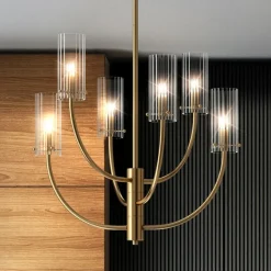 Arco hængelampe med 6 glasskærme^Maytoni Online