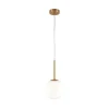 Maytoni Basic form pendel, hvid/guld, 1-lys.