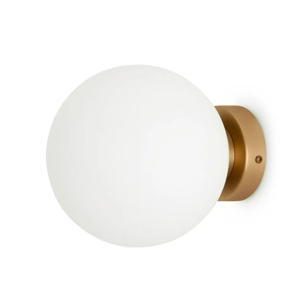 Maytoni Basic form væglampe, hvid/guld