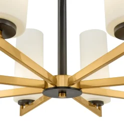 Fortano lysekrone, 8 lyskilder, glasskærme^Maytoni Hot