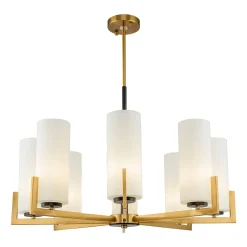 Fortano lysekrone, 8 lyskilder, glasskærme^Maytoni Hot