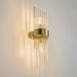 Frame væglampe, 2 lyskilder, højde 46 cm, guld/klar^Maytoni New